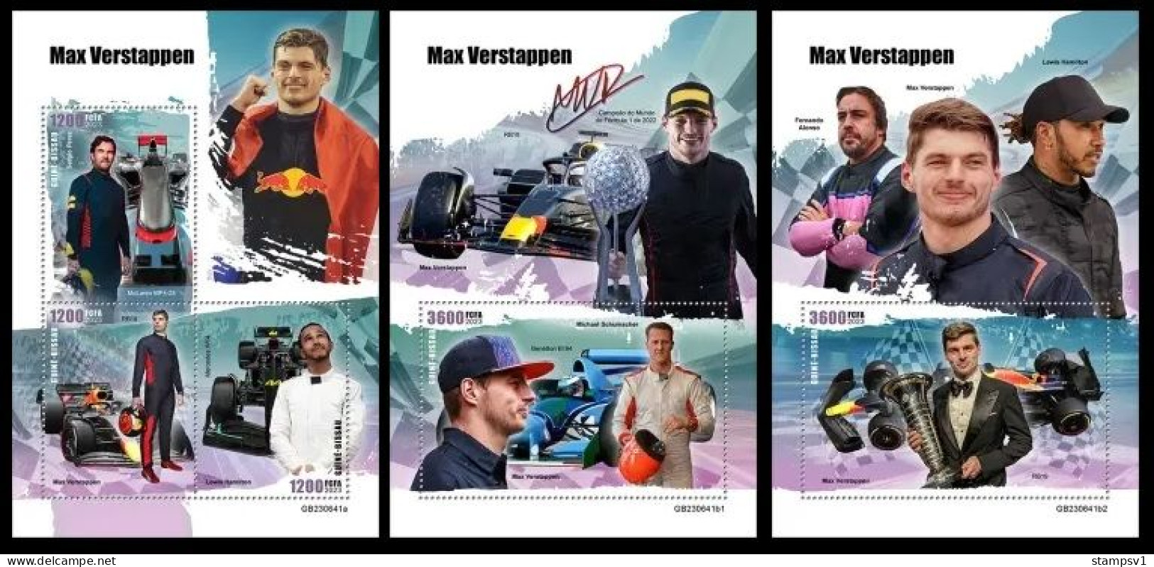 Guinea Bissau  2023 Max Verstappen. (641) OFFICIAL ISSUE - Automobile