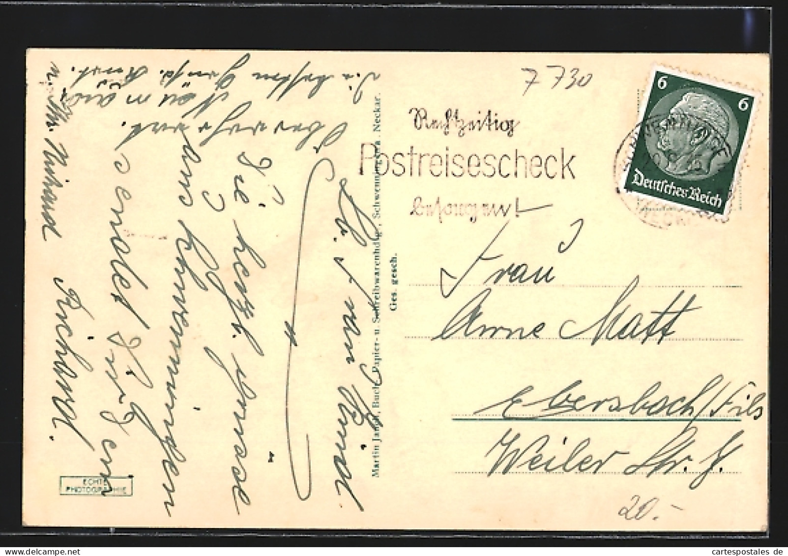 AK Schwenningen A. Neckar, Hindenburg-Strasse Mit Postamt  - Other & Unclassified