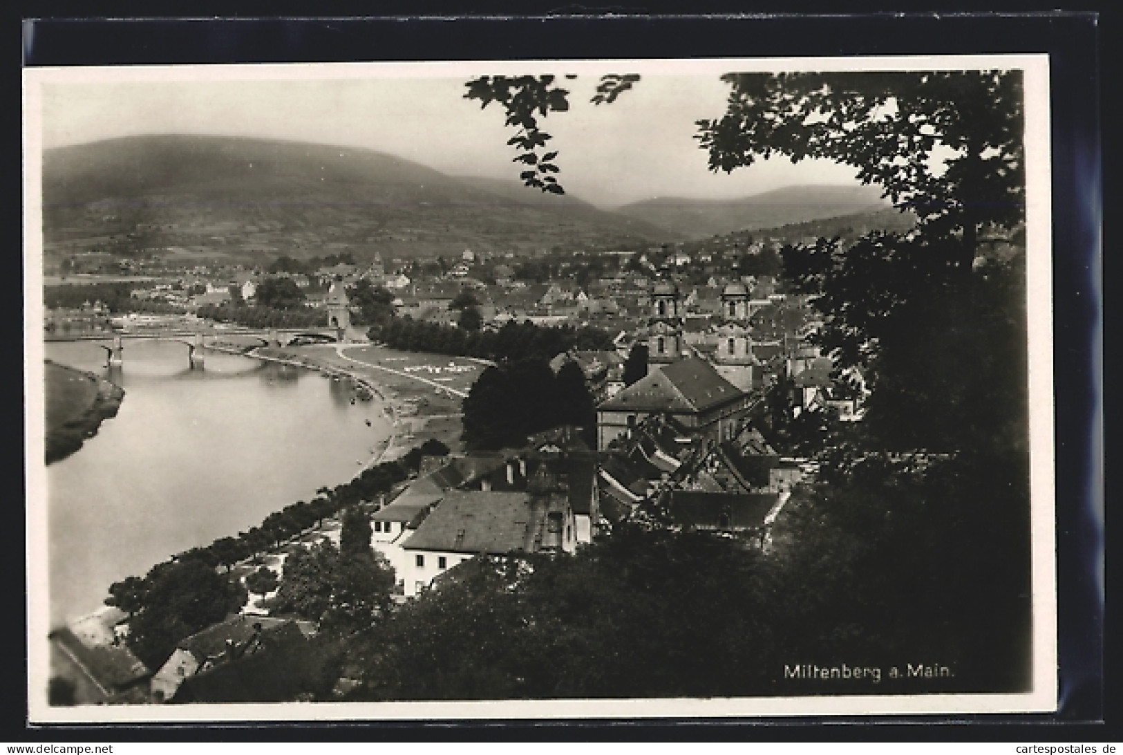 AK Miltenberg A. Main, Ortsansicht Mit Fluss Aus Der Vogelschau  - Miltenberg A. Main