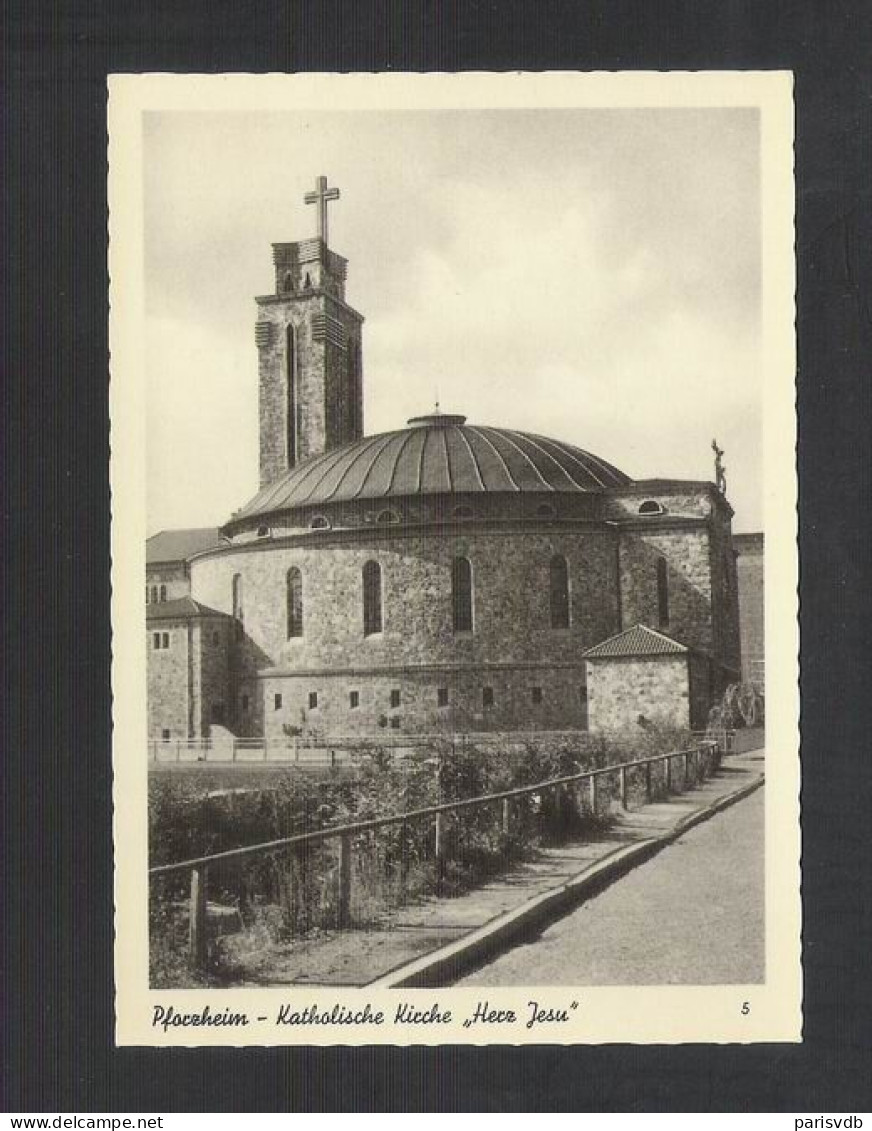 PFORZHEIM  Katholische Kirche " Heer Jesu " - ALTE KARTE / OUDE POSTKAART / VIEILLE CPA  (D 036) - Pforzheim