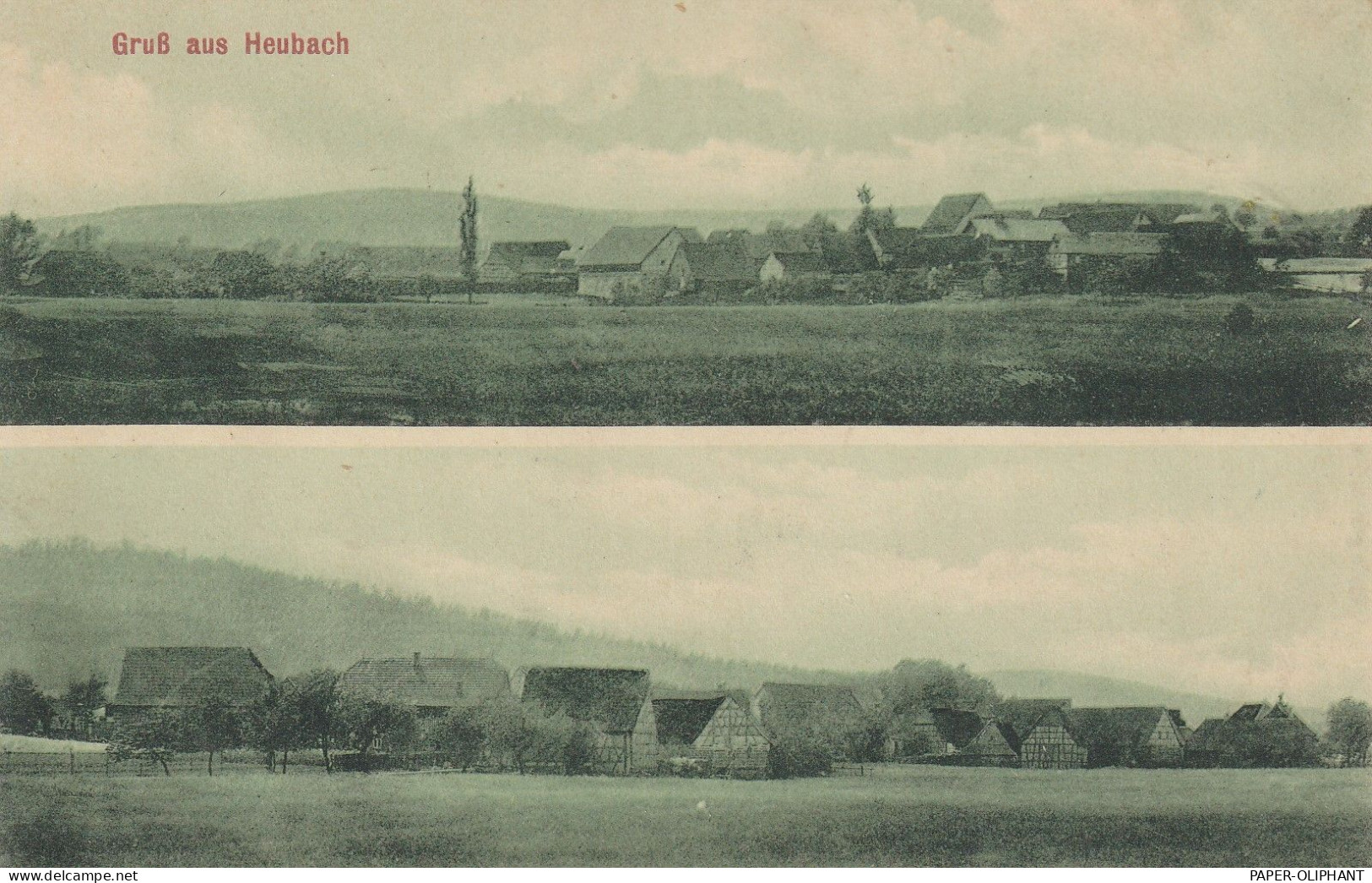 8603 EBERN - HEUBACH, Gruß Aus... 2 Dorfansichten, Verlag Zeller - Nürnberg - Hassfurt