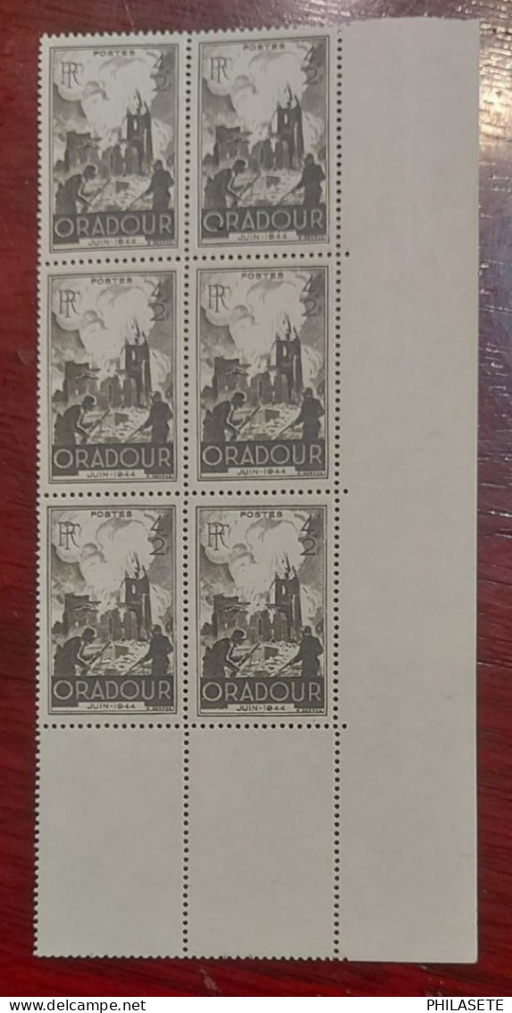 France 1 Bloc De 6 Timbres Neuf** YV N° 742 Ouradour Sur Glane - Ungebraucht