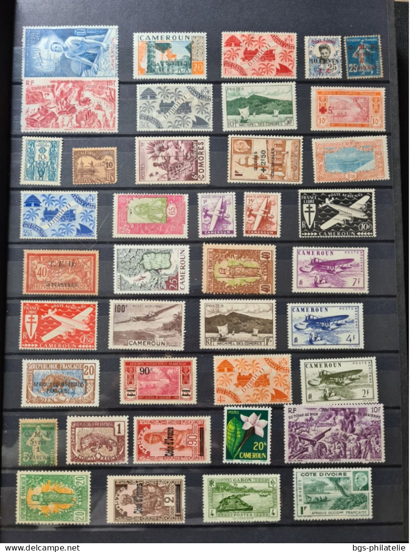 Collection De Timbres De Colonies Françaises Neufs  Sans Gomme Et Quelques Oblitérés. - Collections (without Album)