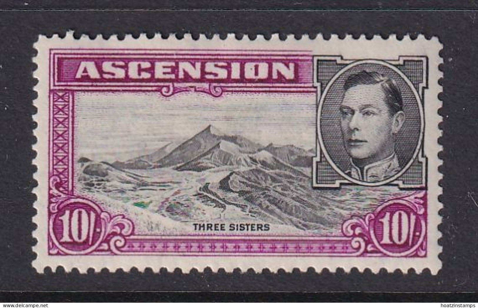 Ascension: 1938/53   KGVI    SG47    10/-   [Perf: 13½]  MH - Ascension (Ile De L')