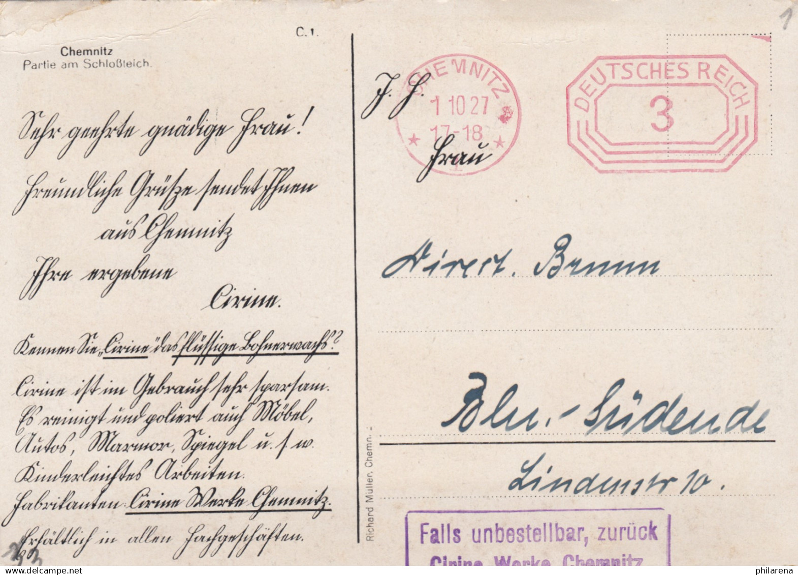 3x Ansichtskarte Chemnitz, Oberammergau, Heiligenstatuen, Grabkreuze, Weihnacht - Briefe U. Dokumente