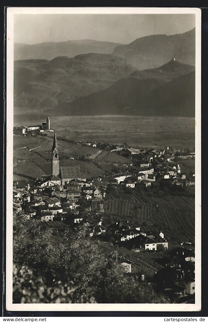 Cartolina Termeno, Ortsansicht Mit Kirche Aus Der Vogelschau  - Sonstige & Ohne Zuordnung