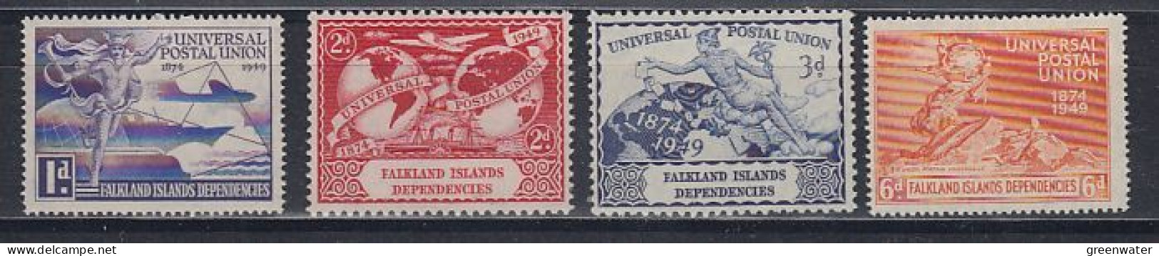 Falkland Islands Dependencies (FID) 1949 UPU 4v ** Mnh (59817) - Falkland Islands