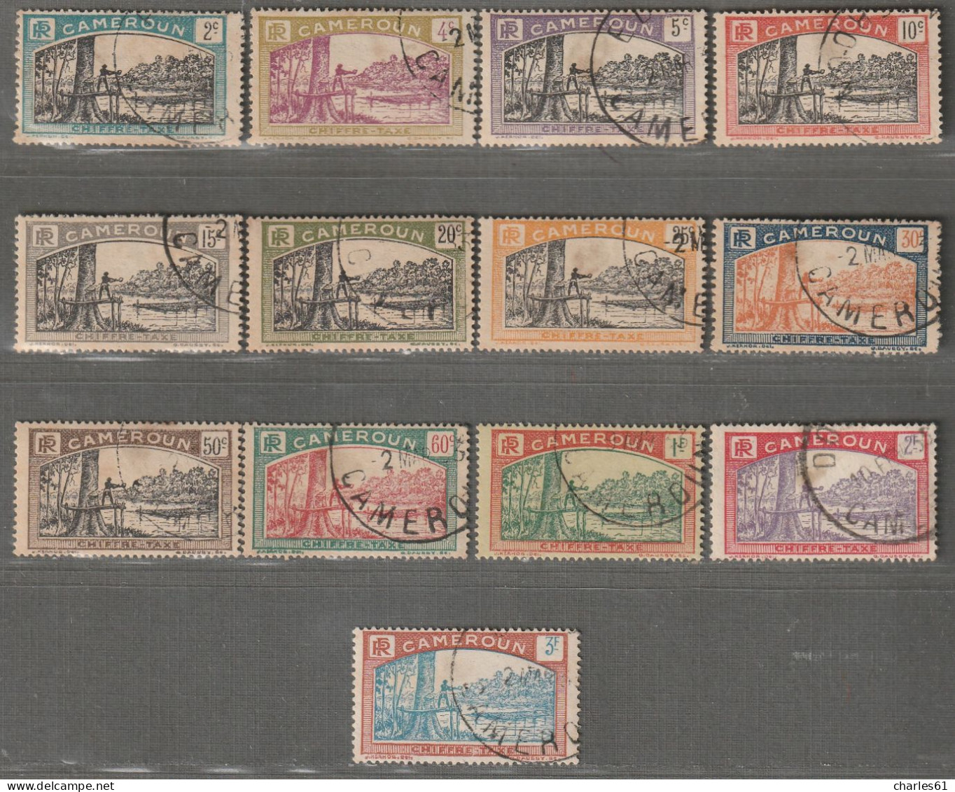 CAMEROUN - Timbres Taxe N°1/13 Obl (1925-27) - Used Stamps