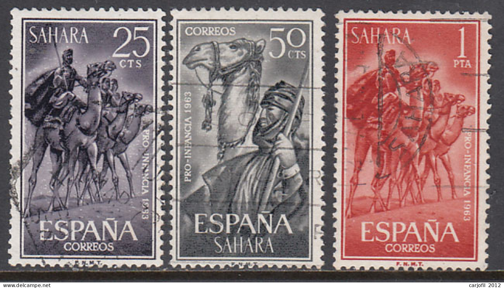 Sahara Correo 1963 Edifil 217/9 Usado - Spanische Sahara