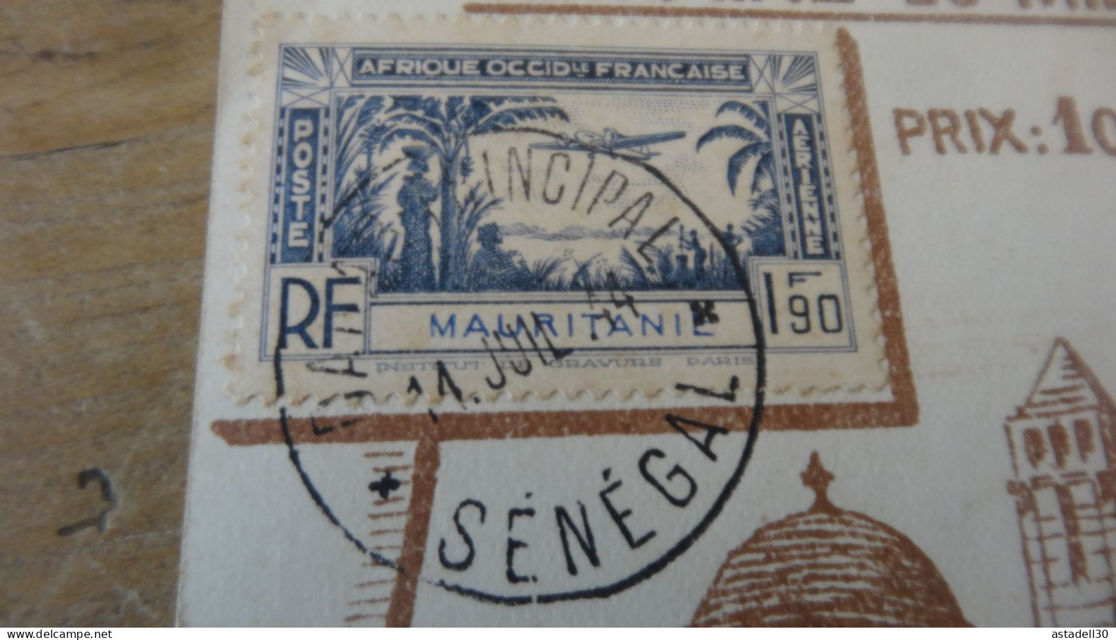 TP MAURITANIE, Afranchie Au SENEGAL, Croix Rouge 1944  ............. BOITE1  ....... 542 - Briefe U. Dokumente
