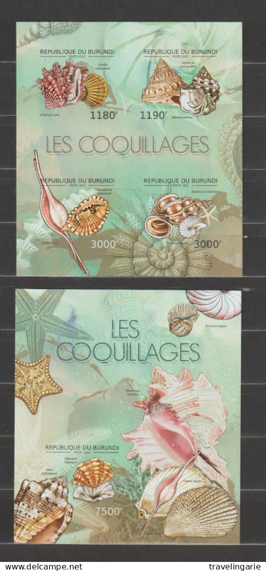Burundi 2012 Shells / Les Coquillages S/S Imperforate/ND MNH/ ** - Schelpen