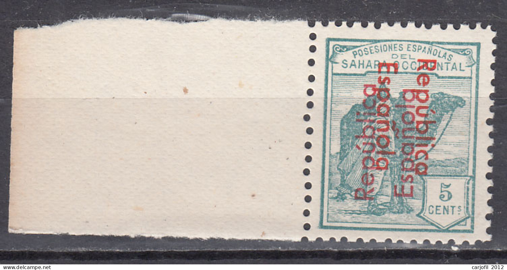 Sahara Sueltos 1934 Edifil 36C ** Mnh  Sobrecarga Doble - Sahara Spagnolo