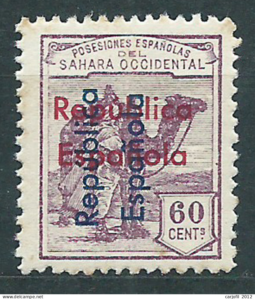 Sahara Sueltos 1935 Edifil 44D (*) Mng  Sobrecarga Vertical De Arriba Abajo Y Ho - Spanish Sahara