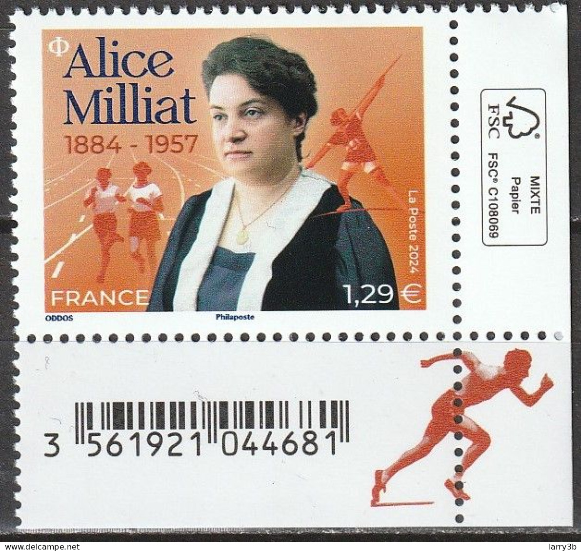 2024 - Y/T 5xxx - "JALICE MILLIAT 1884 - 1957" - BDF ISSU FEUILLET 1,29 € - NEUF ** MNH - Ungebraucht