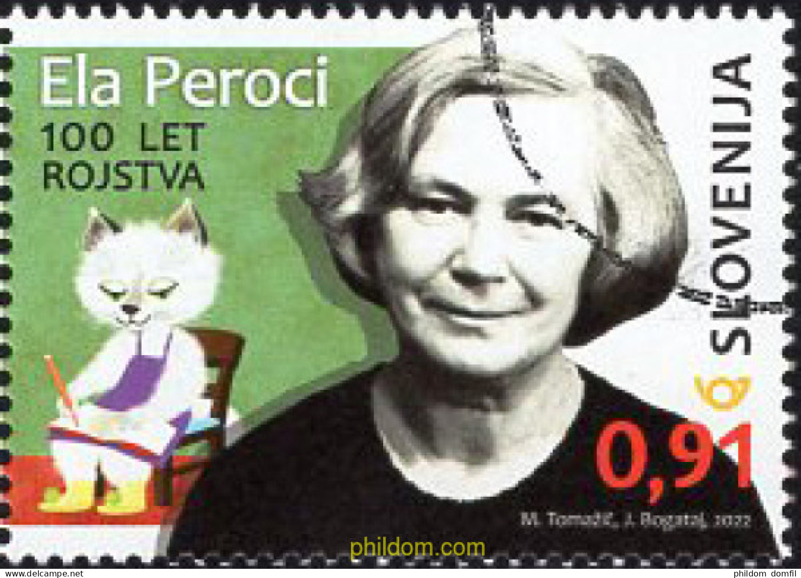 665902 MNH ESLOVENIA 2022 ELA PEROCI - ESCRITORA - Slovénie