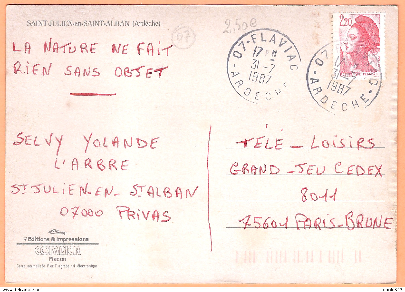 Ppgf/ CPSM Grand Format - Rare - ARDECHE - SAINT JULIEN EN SAINT ALBAN  - 2 VUES AÉRIENNES - Other & Unclassified