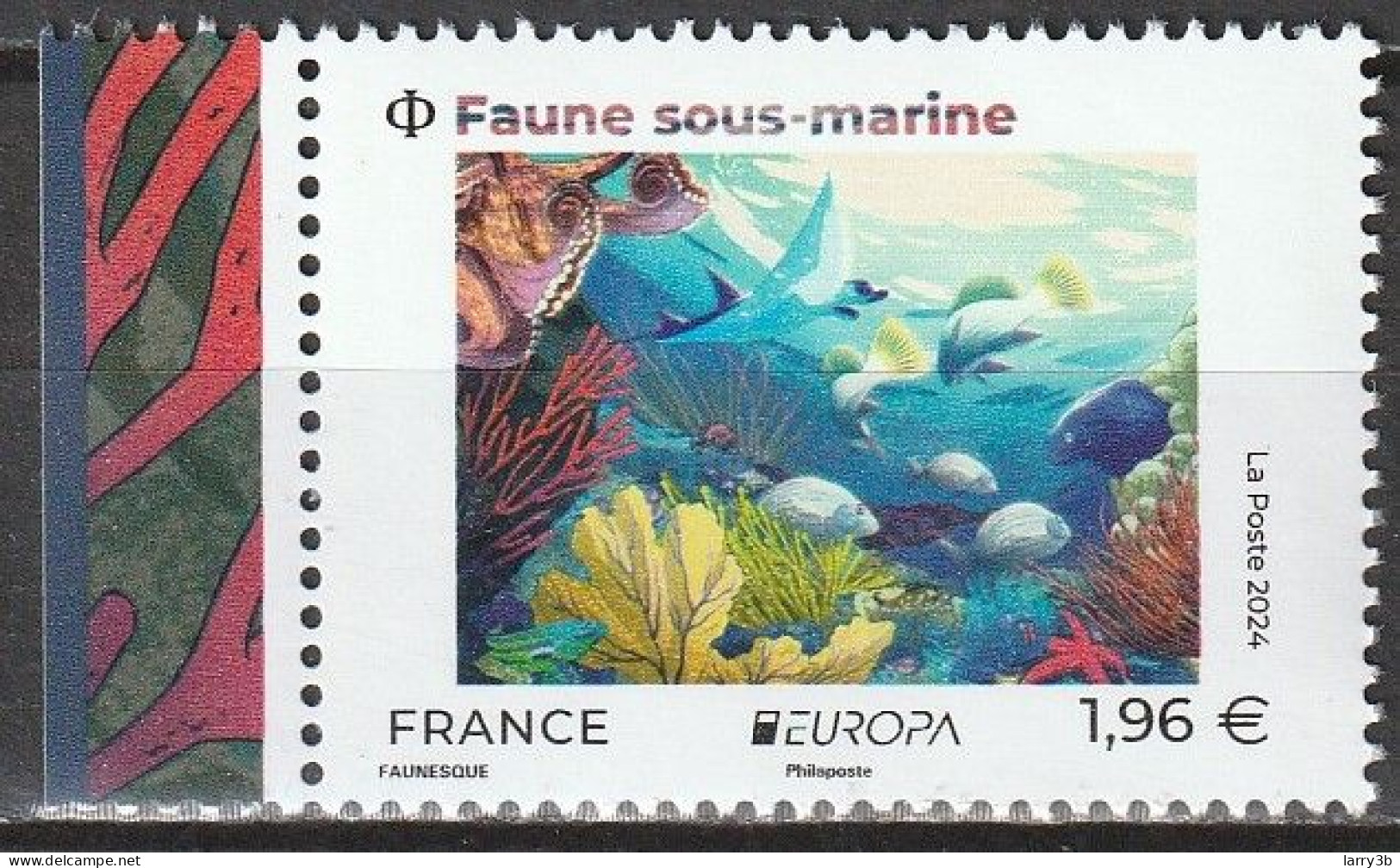 2024 - EUROPA - CEPT FRANCE - "FAUNE SOUS-MARINE" - BDF ISSU FEUILLET 1,96 € - NEUF ** - MNH - 2024