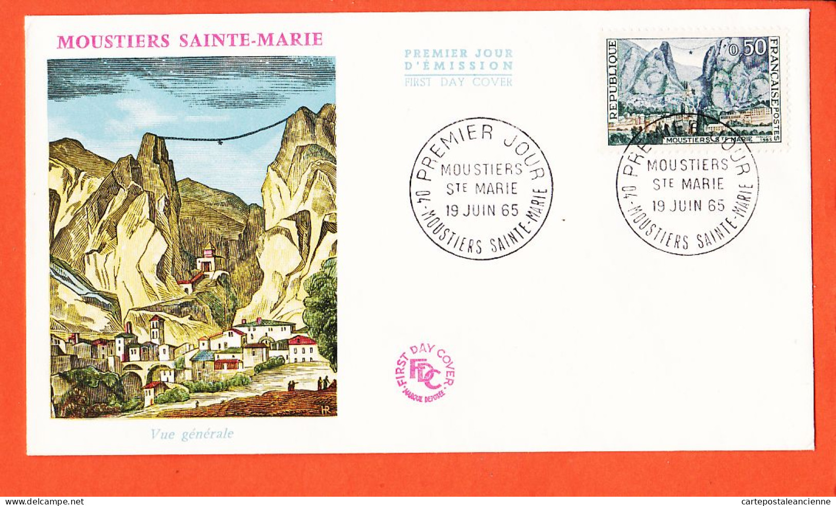 05207 ● FDC MOUSTIERS SAINTE-MARIE Premier 1er Jour Emission STE-MARIE 19 Juin 1965 F.D.C First Day Cover - 1960-1969