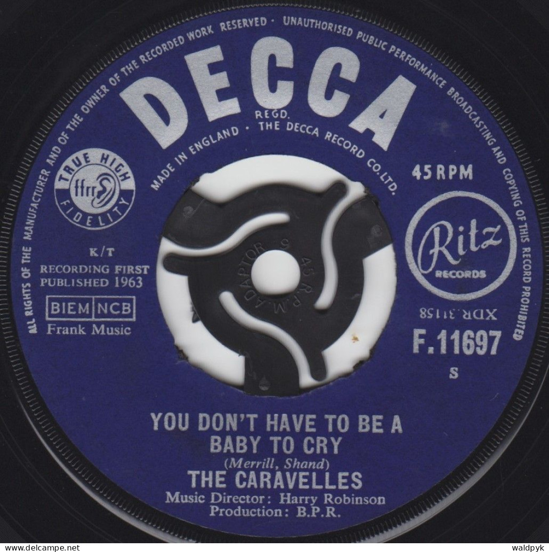 THE CARAVELLES - You Don't Have To Be A Baby To Cry - Other - English Music