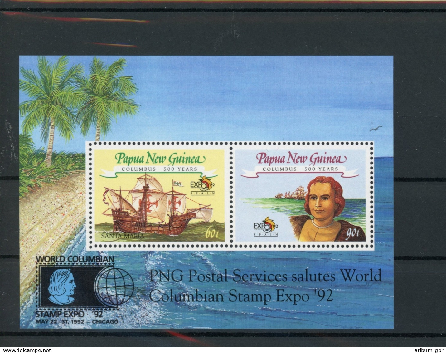 Papua Neuguinea Kleinbogen 653-54 Postfrisch Kolumbus #JK517 - Papouasie-Nouvelle-Guinée