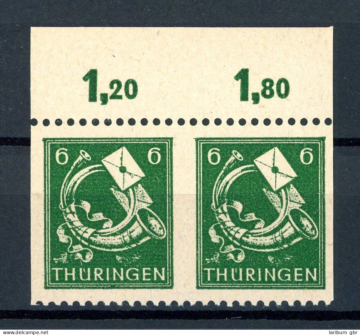 SBZ Thüringen Waag. Paar 95 A X At Us Postfrisch Kurzbefund Jasch #HF191 - Other & Unclassified