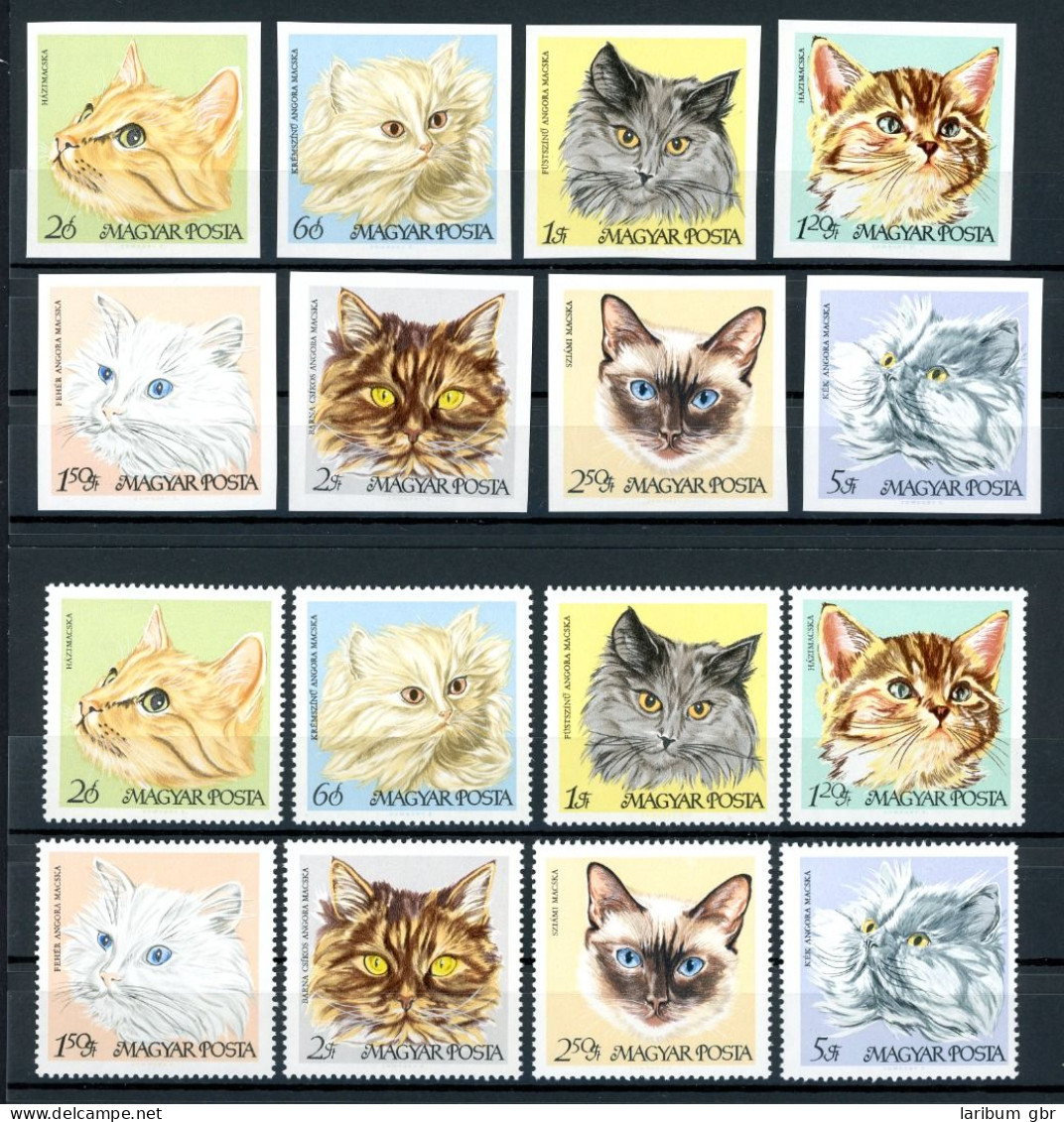 Ungarn 2387-2394 A + B Postfrisch Katzen #JP110 - Autres & Non Classés