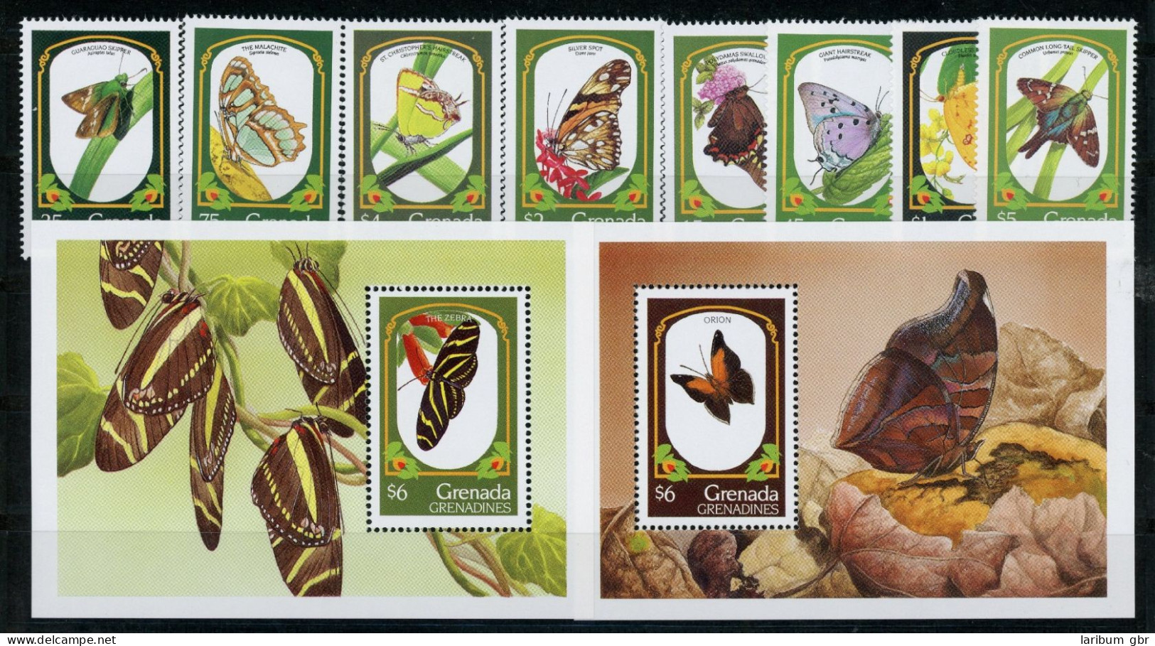 Grenada/ Grenadinen 1683-1690 + Bl. 268-269 Postfrisch Schmetterling #HF424 - Anguilla (1968-...)