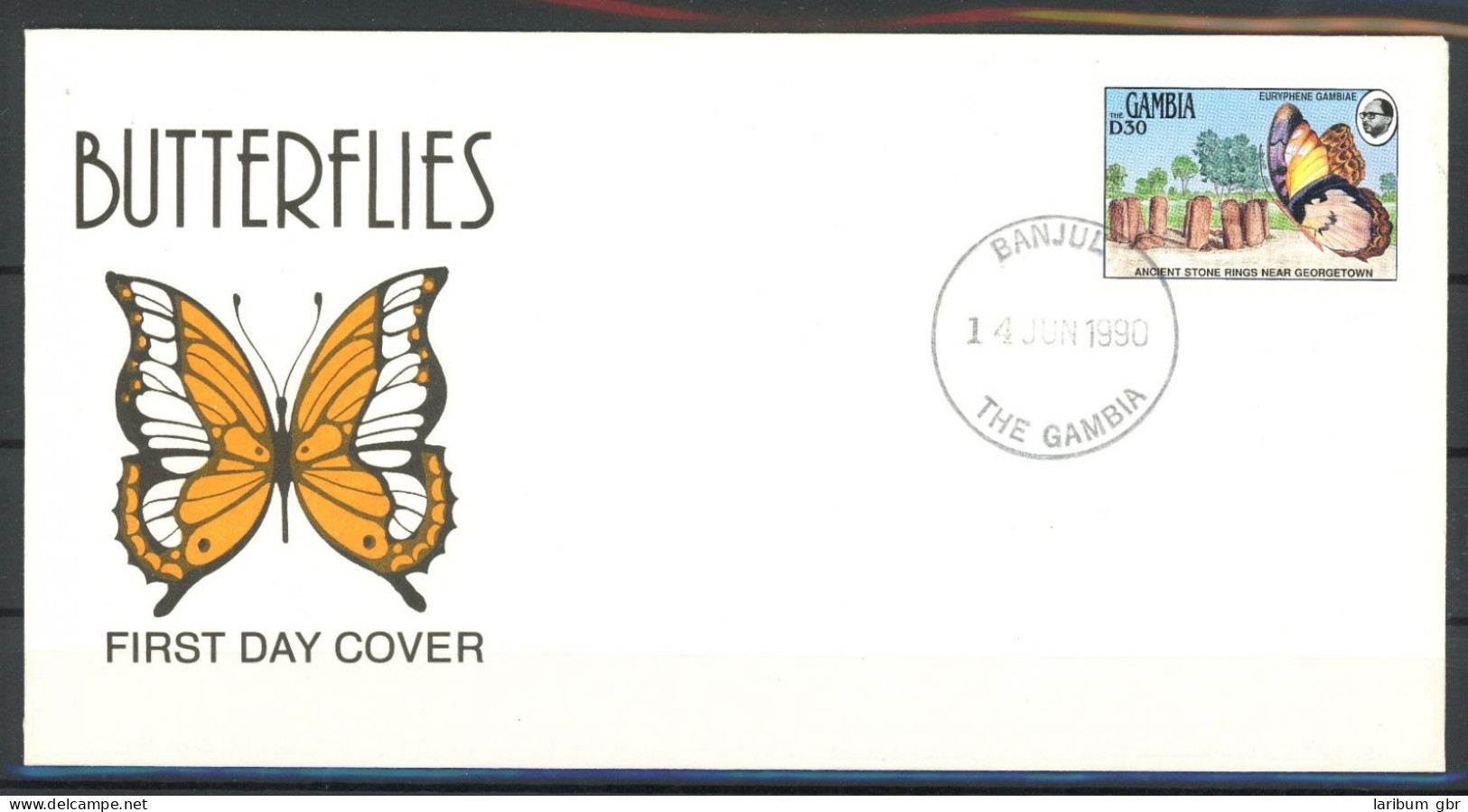 Gambia 1049 Schmetterling Ersttagesbrief/FDC #JU309 - Gambie (1965-...)