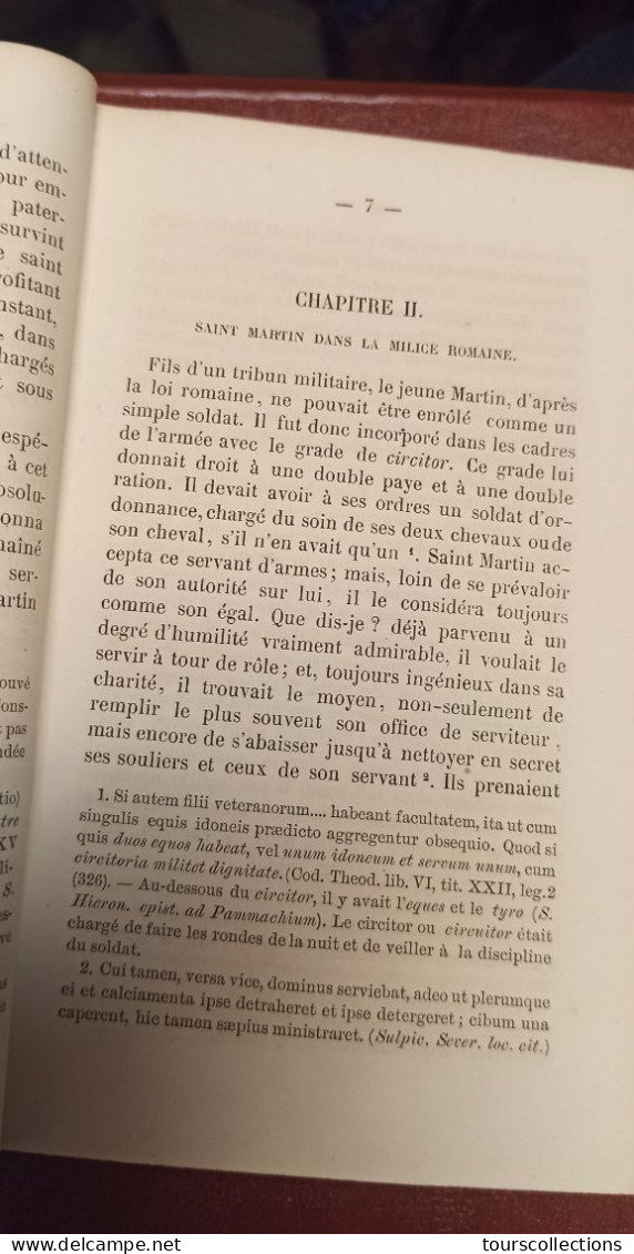 Livre du 19° Siècle (1873) du monastère Abbaye de Ligugé (86) vie de Saint Martin -  Poitiers Henri Oudin Editeur