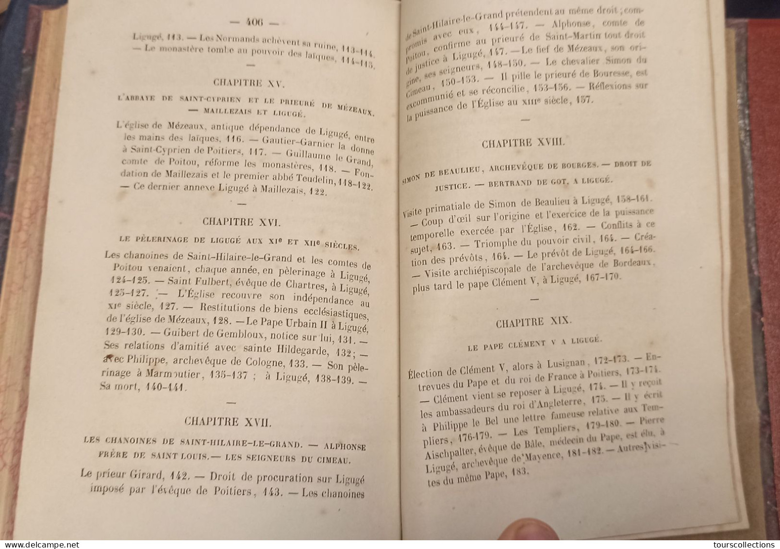 Livre du 19° Siècle (1873) du monastère Abbaye de Ligugé (86) vie de Saint Martin -  Poitiers Henri Oudin Editeur