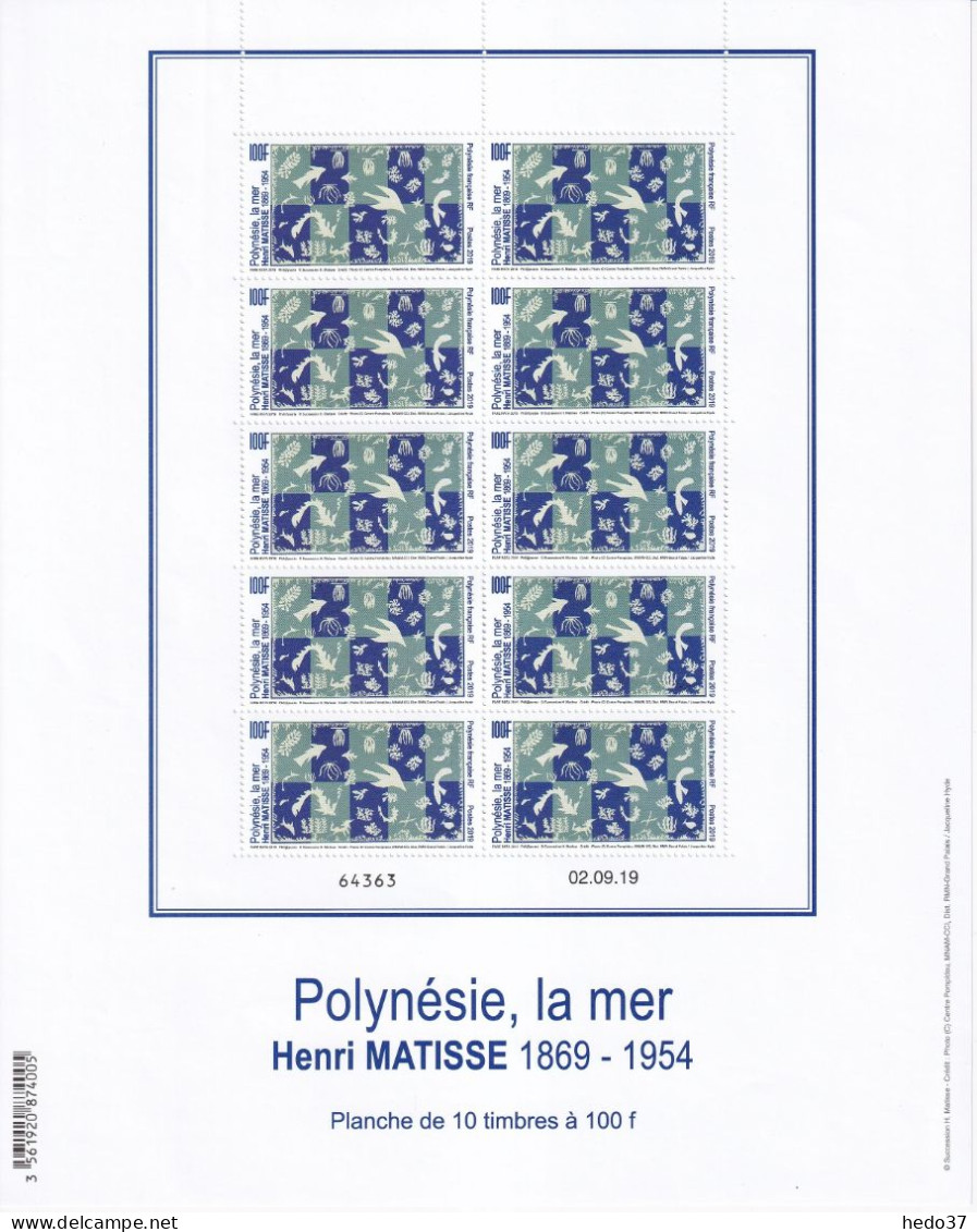 Polynésie N°1231/1232 - Feuille Entière - Neuf ** Sans Charnière - TB - Unused Stamps