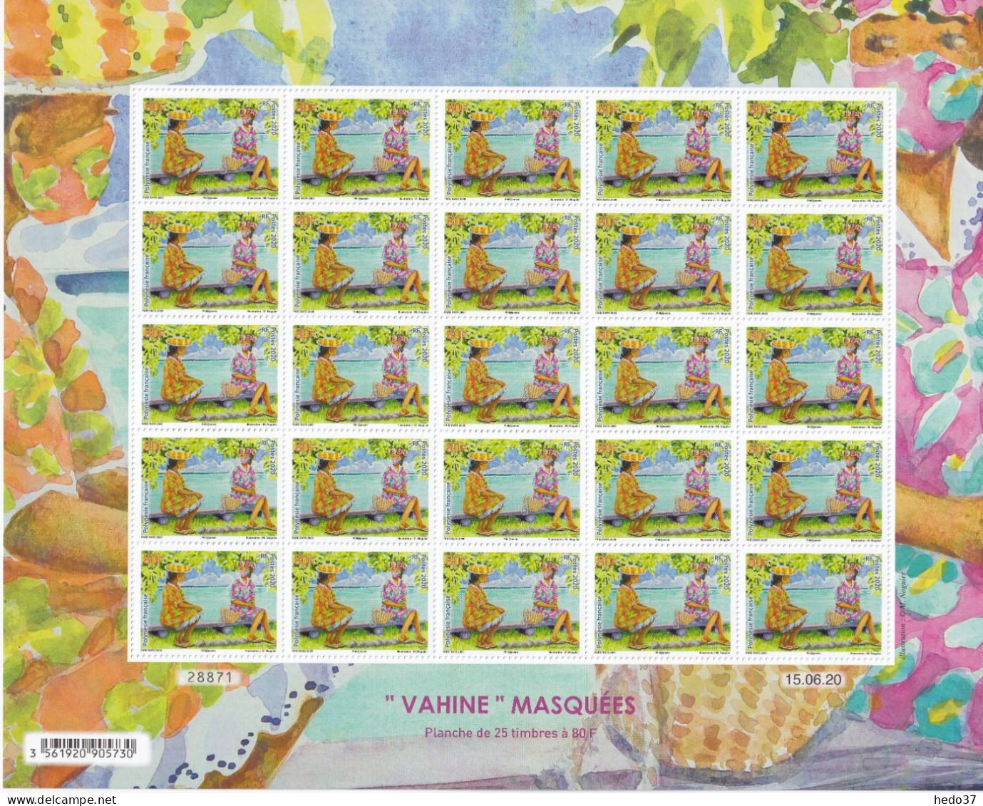 Polynésie N°1246 - Feuille Entière - Neuf ** Sans Charnière - TB - Unused Stamps