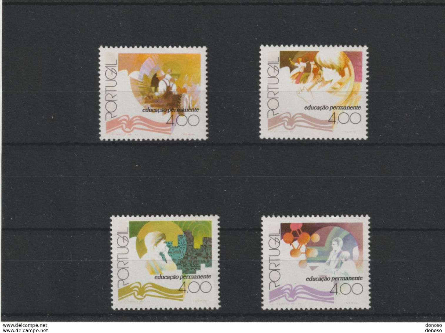 PORTUGAL 1977 EDUCATION PERMANENTE Yvert 1346-1349, Michel 1366-1369 NEUF** MNH Cote 2 Euros - Ungebraucht