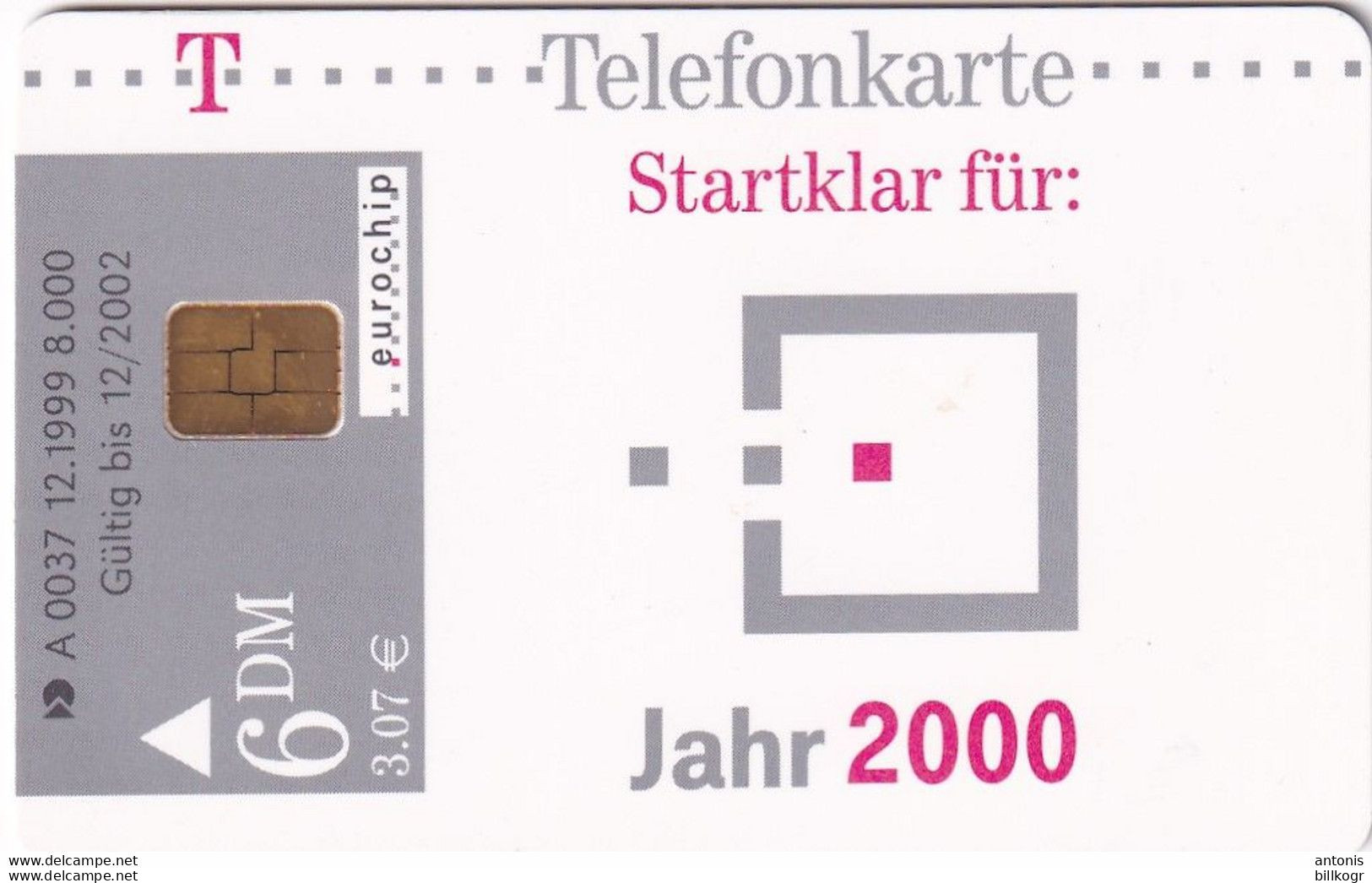 GERMANY - Startklar Für Jahr 2000(A 0037), Tirage 8000, 12/99, Mint - A + AD-Series : Publicitarias De Telekom AG Alemania