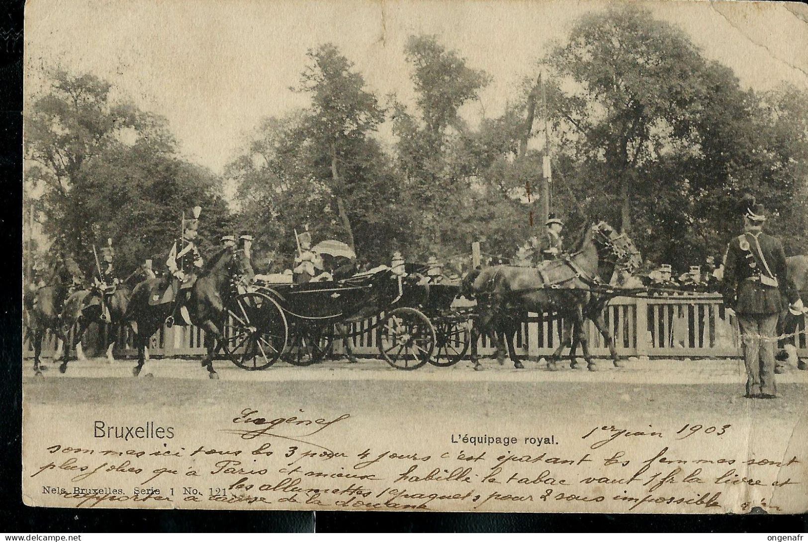 L'équipage Royal   - Obl. ANVERS (STATION ) 02/06/1903 - Berühmte Personen