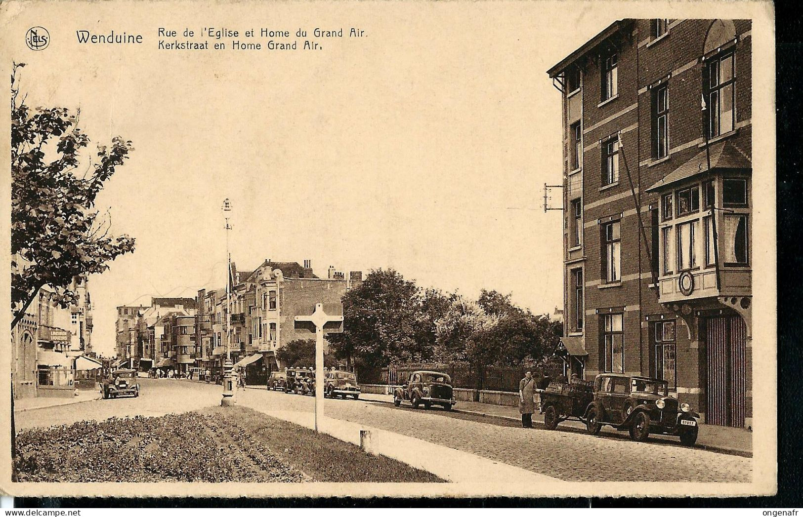 Rue De L'Eglise Et Home Du Grand Air   Obl. 1947 - Wenduine