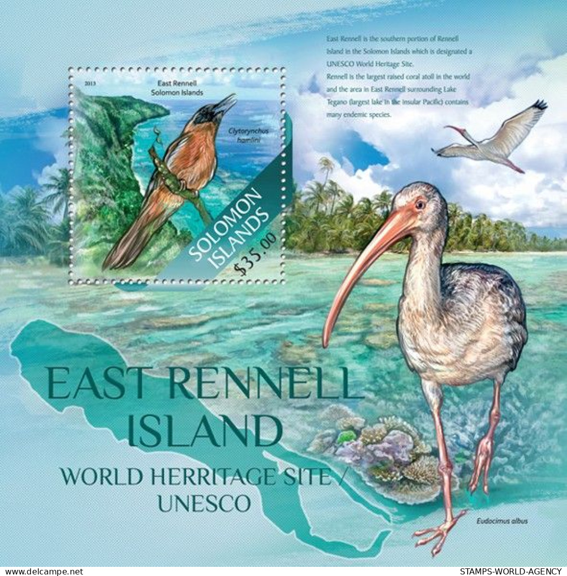 ( 250 18) - 2013- SOLOMONS - WATER BIRDS                1V  MNH** - Storks & Long-legged Wading Birds