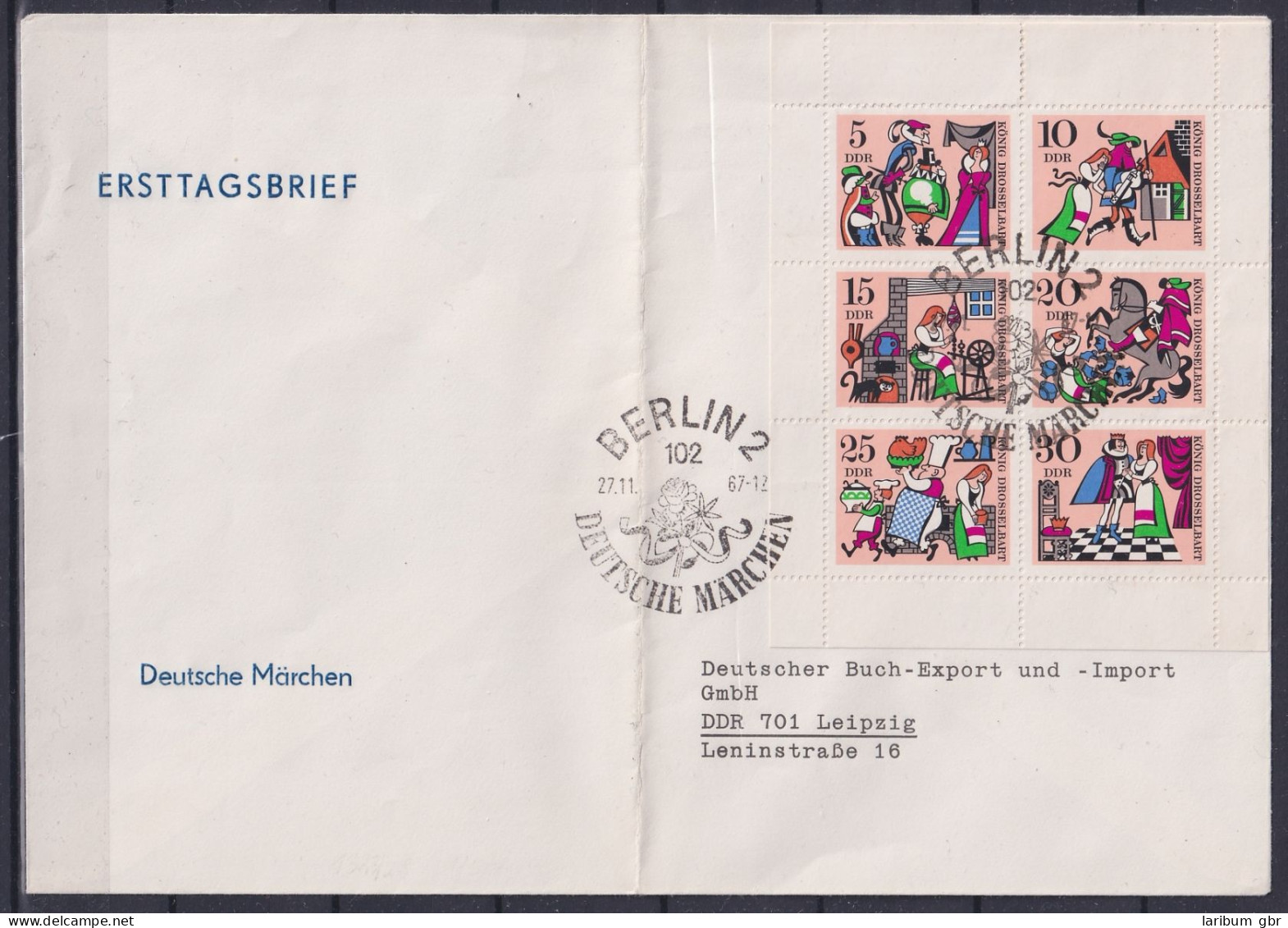 DDR 1323-1328 Gestempelt Als FDC, Kleinbogen Märchen #NF832 - Autres & Non Classés