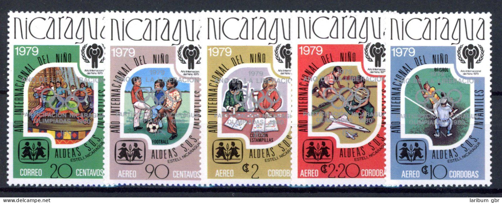 Nicaragua 2080-2084 B Postfrisch Olympia 1980 Lake Placid / Moskau #JR957 - Nicaragua