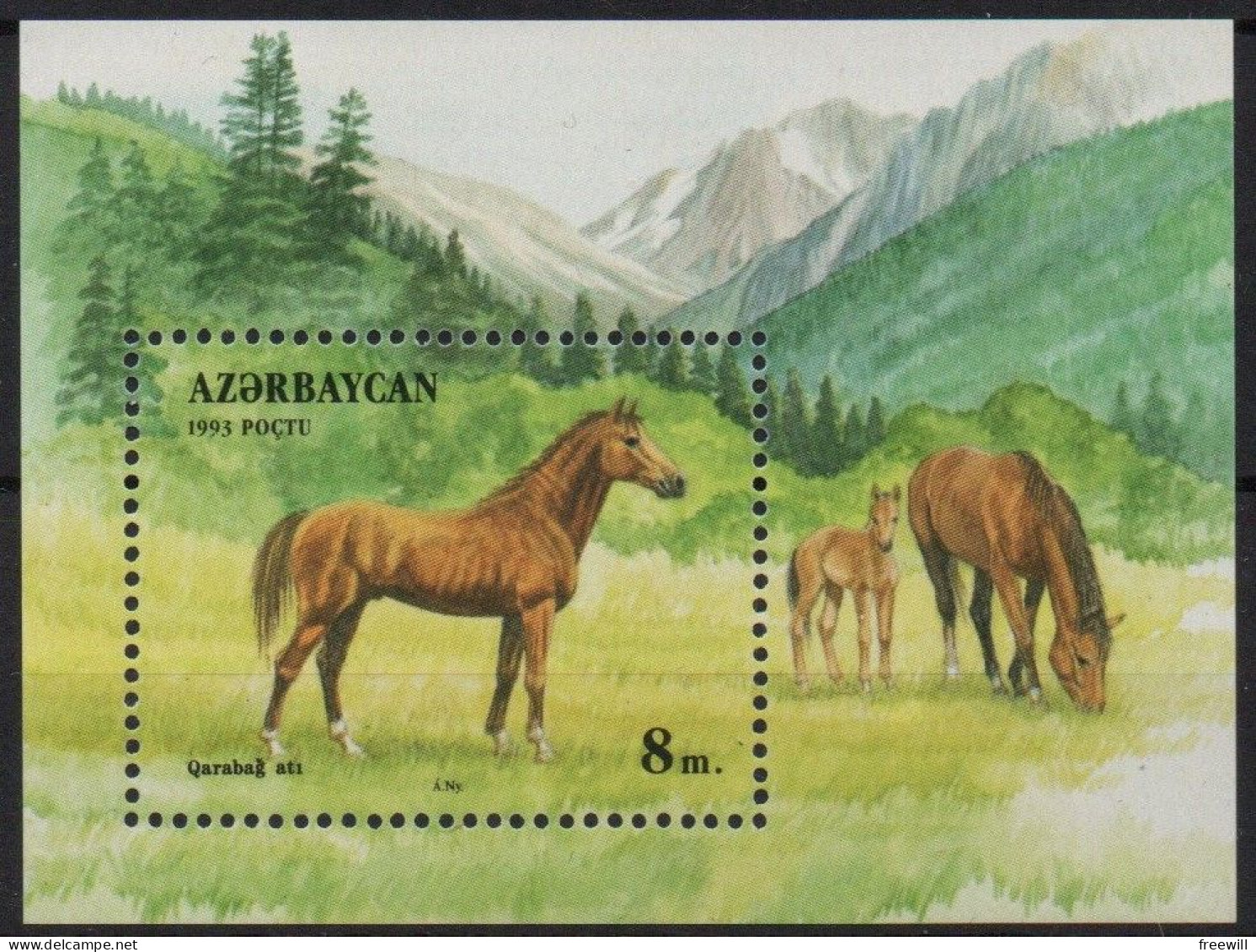 Azerbaïdjan Cheval -Horse XXX 1993 - Azerbaïjan