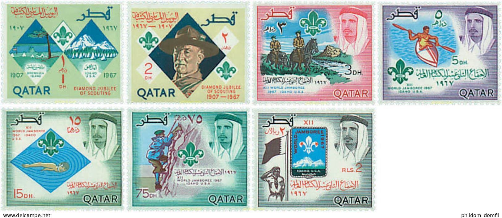 38853 MNH QATAR 1967 60 ANIVERSARIO DEL ESCULTISMO - Qatar