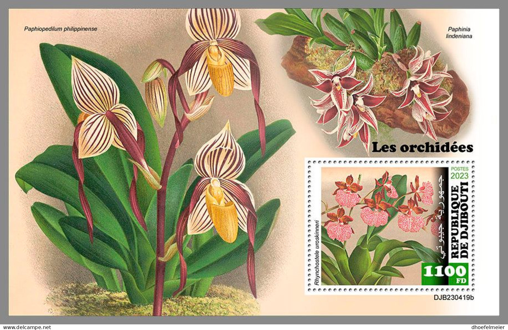 DJIBOUTI 2023 MNH Orchids Orchideen S/S – OFFICIAL ISSUE – DHQ2420 - Orchideen