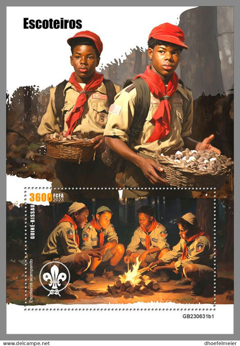 GUINEA-BISSAU 2023 MNH Scouts Pfadfinder S/S I – IMPERFORATED – DHQ2420 - Neufs