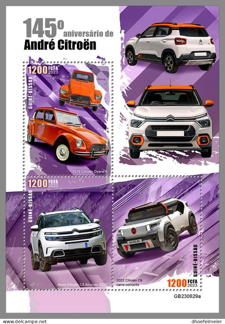 GUINEA-BISSAU 2023 MNH André Citroën Cars Autos M/S – IMPERFORATED – DHQ2420 - Auto's