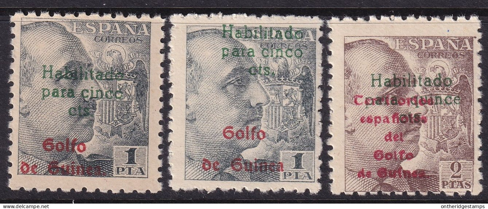 Spanish Guinea 1949 Sc 302-3 Ed 273-4 Set MNH** Both Overprint Spacings - Spanish Guinea