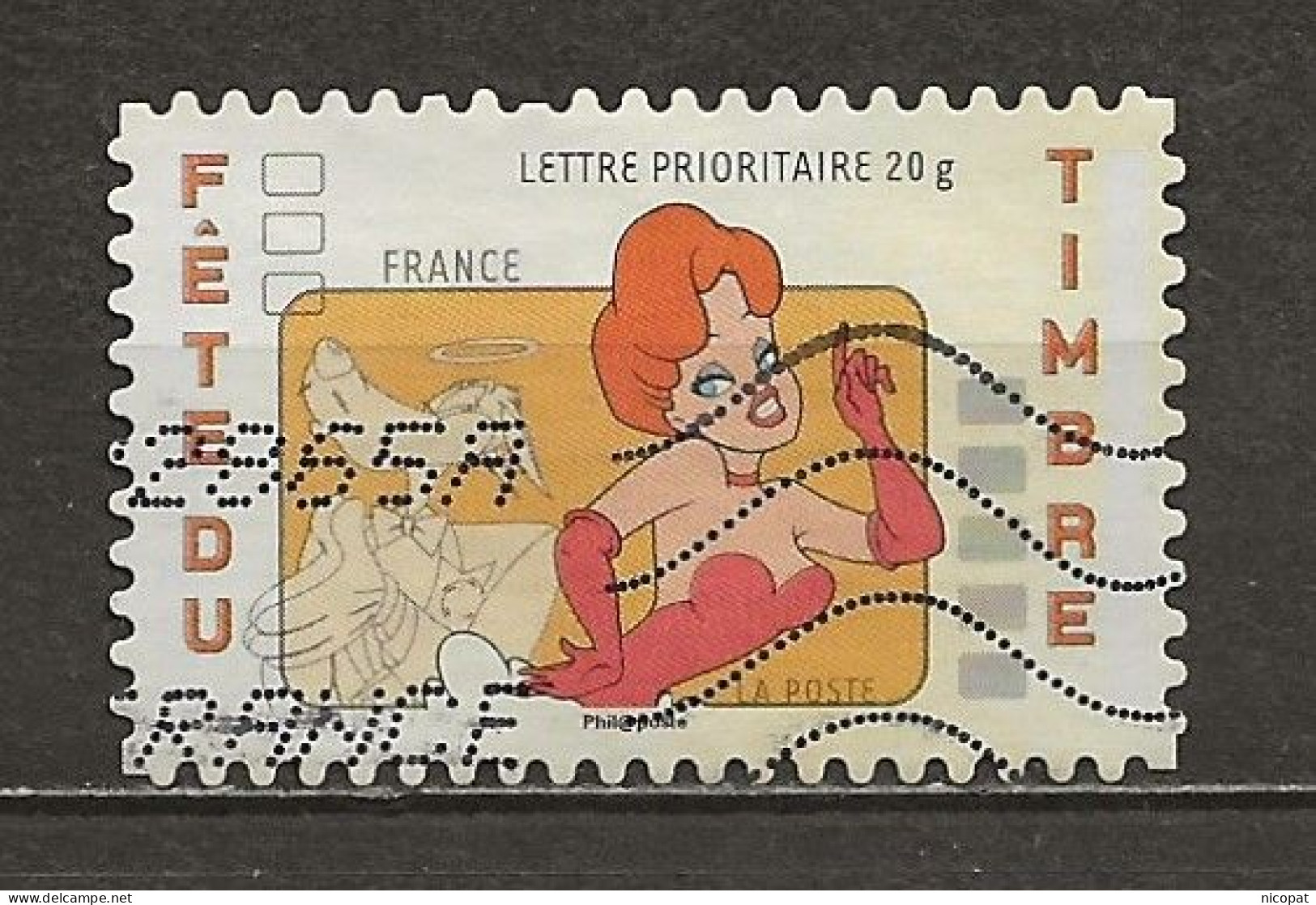 FRANCE Oblitéré 161 BC 160 Tex Avery Fête Du Timbre Dessin Animé La Girl Fille - Oblitérés