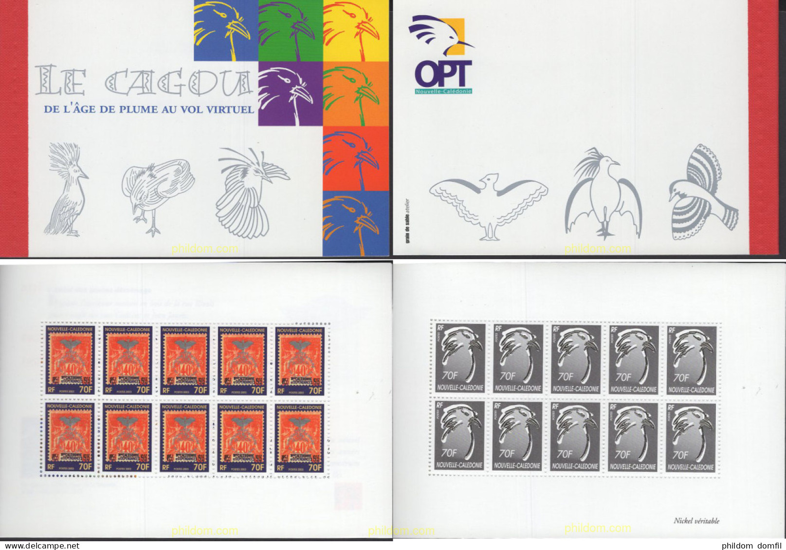 662780 MNH NUEVA CALEDONIA 2003 CENTENARIO DEL PRIMER CAGOU EN UN SELLO - Neufs