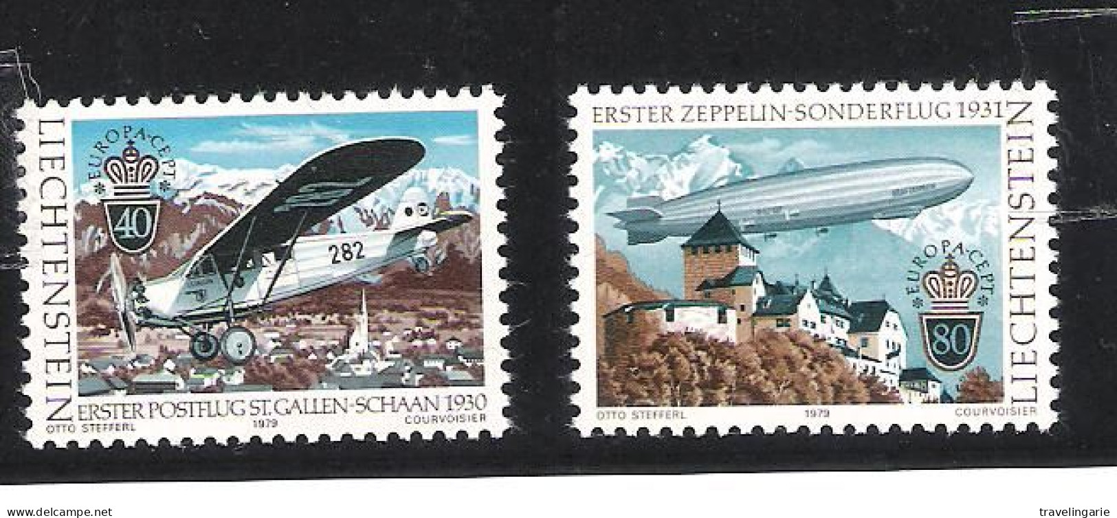 Liechtenstein 1979 Europa Cept, Areoplanes ** MNH - Nuovi