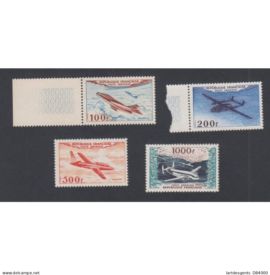 Timbres Poste Aérienne -  N°30 à 33 - 1954 - Neufs* - Cote 400 Euros- Lartdesgents - 1927-1959 Neufs