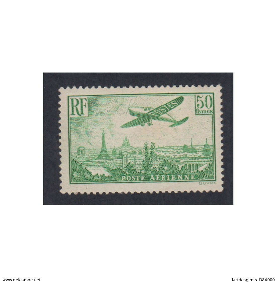 Timbre Poste Aérienne -  N°14 - 1936 - Neuf** - Cote 2000 Euros- Signé - Lartdesgents.fr - 1927-1959 Mint/hinged